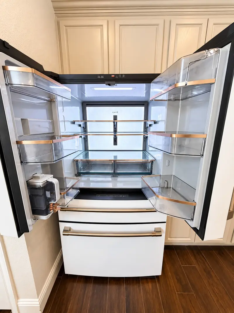 Deep-cleaned refrigerator interior
