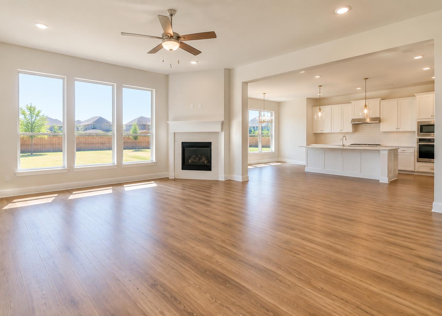 Bright empty home, move-out ready, representing Move In / Move Out Cleaning